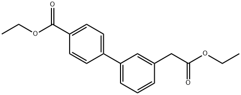 Ethyl 4-[3-(2-ethoxy-2-oxoethyl)phenyl]benzoate Structure