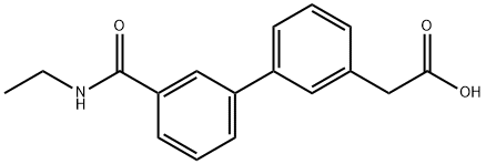 {3-[3-(ethylcarbaMoyl)phenyl]phenyl}acetic acid Structure