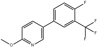 5-[4-氟-3-(三氟甲基)苯基]-2-甲氧基吡啶,1375069-20-7,结构式