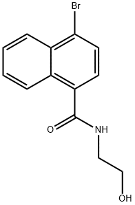 4-溴-N-(2-羟基乙基)萘-1-甲酰胺, 1375069-28-5, 结构式