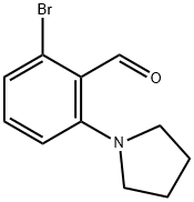 2-溴-6-(吡咯烷-1-基)苯甲醛 结构式