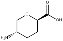 2H-Pyran-2-carboxylicacid,5-aminotetrahydro-,trans-(9CI) Structure