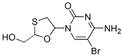 5-bromo-1-(2-(hydroxymethyl)-1,3-oxathiolan-5-yl)cytosine 化学構造式