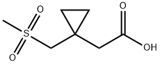 2-[1-(Methanesulfonylmethyl)-cyclopropyl]acetic acid Structure