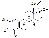 2,4-dibromo-17-acetylestradiol Structure