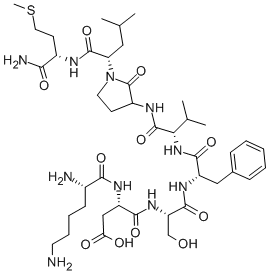 137593-52-3 L-Lys-L-αAsp-L-Ser-L-Phe-L-Val-[(3R)-1-[(1R)-1-[[[(1S)-1-(アミノカルボニル)-3-(メチルチオ)プロピル]アミノ]カルボニル]-3-メチルブチル]-2-オキソ-3-ピロリジニル]NH2