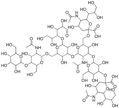 137608-62-9 5-acetamido-2-[2-[5-acetamido-2-[[5-acetamido-2-carboxy-4-hydroxy-6-(1,2,3-trihydroxypropyl)oxan-2-yl]oxymethyl]-6-[2-[[3-acetamido-4-hydroxy-6-(hydroxymethyl)-5-[3,4,5-trihydroxy-6-(hydroxymethyl)oxan-2-yl]oxyoxan-2-yl]oxymethyl]-3,5-dihydroxy-6-(1,2,4,5-tetrahydroxy-6-oxohexan-3-yl)oxyoxan-4-yl]oxy-3-hydroxyoxan-4-yl]oxy-3,5-dihydroxy-6-(hydroxymethyl)oxan-4-yl]oxy-4-hydroxy-6-(1,2,3-trihydroxypropyl)oxane-2-carboxylic acid