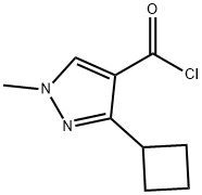 1H-Pyrazole-4-carbonyl chloride, 3-cyclobutyl-1-methyl- (9CI) Structure