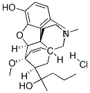 [5alpha,7alpha(R)]-4,5-epoxy-3-hydroxy-6-methoxy-alpha,17-dimethyl-alpha-propyl-6,14-ethenomorphinan-7-methanol hydrochloride Struktur