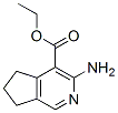 5H-Cyclopenta[c]pyridine-4-carboxylicacid,3-amino-6,7-dihydro-,ethylester(9CI) 化学構造式