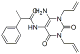 Benzeneacetamide,  N-(6-amino-1,2,3,4-tetrahydro-2,4-dioxo-1,3-di-2-propenyl-5-pyrimidinyl)--alpha--methyl-  (9CI) Structure