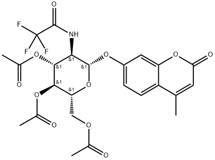 4-Methylumbelliferyl3,4,6-tri-O-acetyl-2-deoxy-2-trifluoroacetamido-b-D-glucopyranoside|4-甲基-7-[[3,4,6-三-O-乙酰基-2-脱氧-2-[(三氟乙酰基)氨基]-BETA-D-吡喃葡萄糖基]氧基]-2H-1-苯并吡喃-2-酮