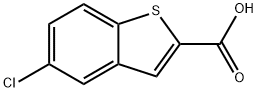 5-氯-1-苯并噻吩-2-羧酸,13771-75-0,结构式
