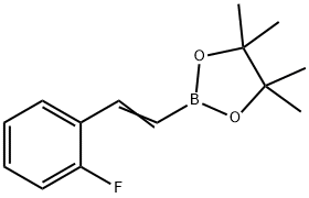 2-(2-Fluorostyryl)-4,4,5,5-tetramethyl-1,3,2-dioxaborolane Struktur