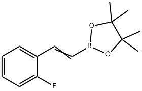 2-(2-氟苯乙烯基)-4,4,5,5-四甲基-1,3,2-二氧杂硼烷, 1377152-43-6, 结构式