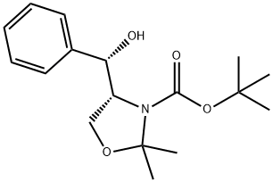 (4R)-4-[(S)-HydroxyphenylMethyl]-2,2-diMethyl-3-oxazolidinecarboxylic-13C6 Acid tert-Butyl Ester 结构式