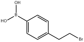 4-(2-ブロモエチル)フェニルボロン酸 化学構造式