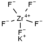 POTASSIUM PENTAFLUOROZIRCONATE 化学構造式