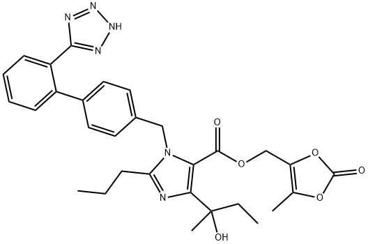 エチルオルメサルタンメドキソミル 化学構造式