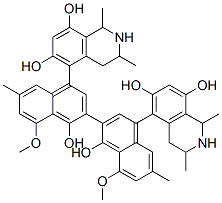 5-[3-[4-(6,8-dihydroxy-1,3-dimethyl-1,2,3,4-tetrahydroisoquinolin-5-yl)-1-hydroxy-8-methoxy-6-methyl-naphthalen-2-yl]-4-hydroxy-5-methoxy-7-methyl-naphthalen-1-yl]-1,3-dimethyl-1,2,3,4-tetrahydroisoquinoline-6,8-diol Structure