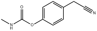 Methylcarbamic acid 4-(cyanomethyl)phenyl ester Structure