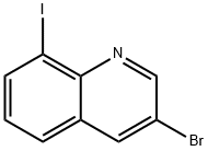 3-Bromo-8-iodoquinoline 结构式