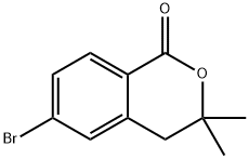 1H-2-Benzopyran-1-one, 6-bromo-3,4-dihydro-3,3-dimethyl- Struktur