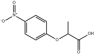 2-(4-硝基苯氧基)丙酸,13794-10-0,结构式