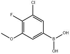 3-Chloro-4-fluoro-5-methoxyphenylboronic acid Struktur