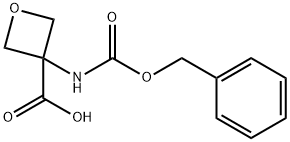 3-(((ベンジルオキシ)カルボニル)アミノ)オキセタン-3-カルボン酸 化学構造式
