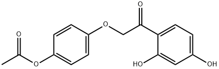 [4-[2-(2,4-dihydroxyphenyl)-2-oxo-ethoxy]phenyl] acetate 化学構造式