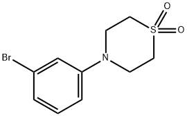 4-(3-bromophenyl)thiomorpholine 1,1-dioxide Structure