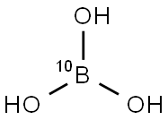 硼酸-10B,13813-79-1,结构式