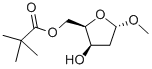 Methyl2-Deoxy-5-o-pivaloyl-alpha-D-threo-pentofuranoside Structure