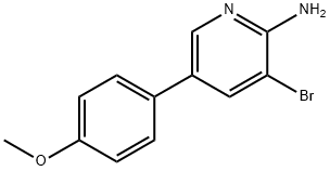 3-BroMo-5-(4-Methoxyphenyl)-2-pyridinaMine, 1381938-33-5, 结构式