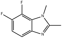6,7-ジフルオロ-1,2-ジメチル-1,3-ベンゾジアゾール 化学構造式