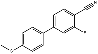 2-Fluoro-4-[4-(Methylsulfanyl)phenyl]benzonitrile Structure