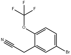 2-[5-BroMo-2-(trifluoroMethoxy)phenyl]acetonitrile 化学構造式
