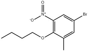 5-BroMo-2-butoxy-1-Methyl-3-nitrobenzene, 1381944-31-5, 结构式