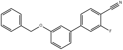 4-[3-(Benzyloxy)phenyl]-2-fluorobenzonitrile, 1381944-33-7, 结构式