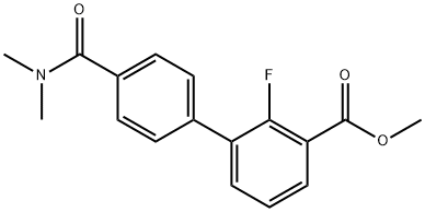 Methyl 3-[4-(diMethylcarbaMoyl)phenyl]-2-fluorobenzoate, 1381944-34-8, 结构式