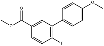 Methyl 4-fluoro-3-(4-Methoxyphenyl)benzoate,1381944-35-9,结构式