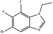 5-BroMo-1-ethyl-6,7-difluoro-1,3-benzodiazole 结构式