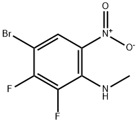 4-溴-2,3-二氟-N-甲基-6-硝基苯胺,1381944-44-0,结构式