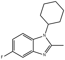 1-Cyclohexyl-5-fluoro-2-Methyl-1,3-benzodiazole 结构式