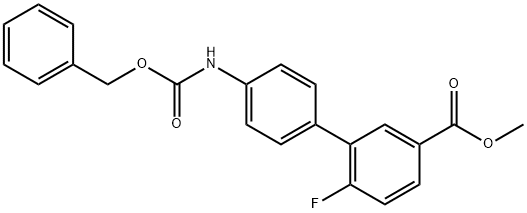 Methyl 3-(4-Cbz-aMinophenyl)-4-fluorobenzoate Struktur