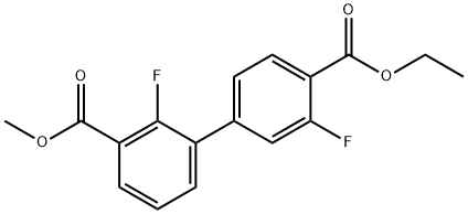 Methyl 3-[4-(ethoxycarbonyl)-3-fluorophenyl]-2-fluorobenzoate 结构式