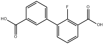 3-(3-Carboxyphenyl)-2-fluorobenzoic acid, 1381944-58-6, 结构式