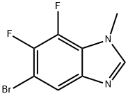 5-BroMo-6,7-difluoro-1-Methyl-1,3-benzodiazole 结构式