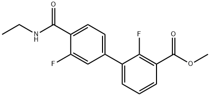 Methyl 3-[4-(ethylcarbaMoyl)-3-fluorophenyl]-2-fluorobenzoate Structure
